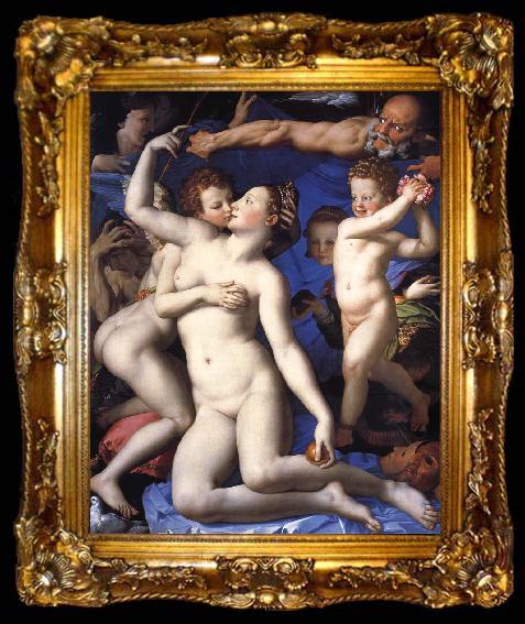 framed  Agnolo Bronzino An Allegory with Venus and Cupid, ta009-2